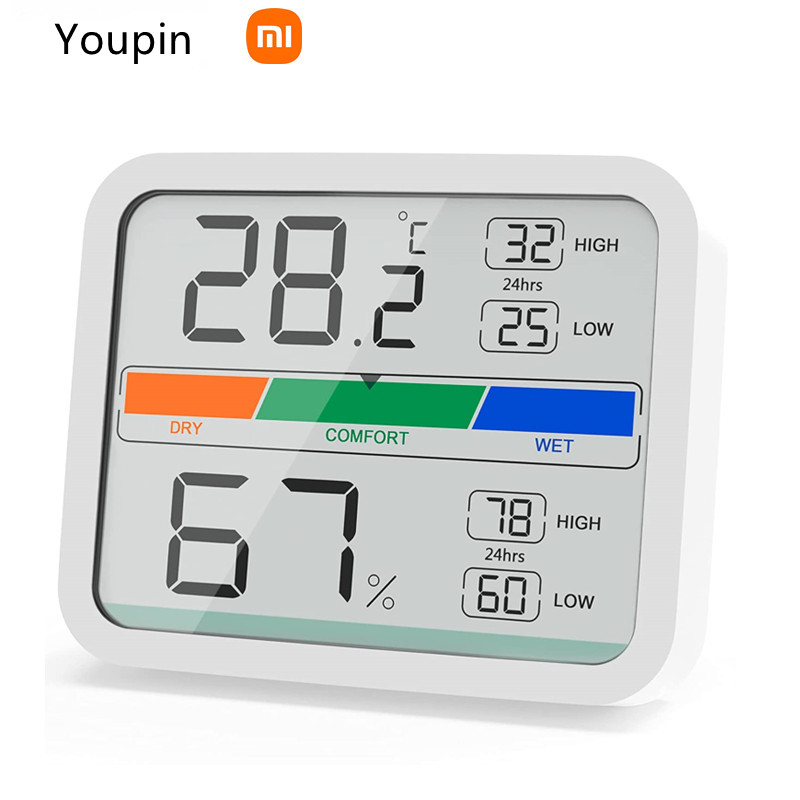 Xiaomi Youpin Lcd Digitale Thermometer 2 Hygrometer Indoor Thermo-Hygrometer Met Magneet, min/Max Records Voor Kamer Klimaat Controle