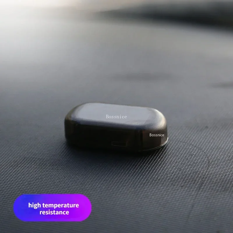 Luz de seguridad falsa para coche, alarma simulada alimentada por energía Solar, advertencia inalámbrica, lámpara de precaución antirrobo, LED de imitación intermitente