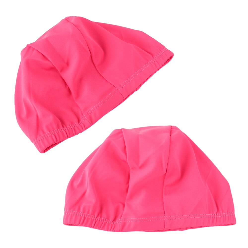 Bonnet de bain pour adultes, en tissu Polyester, pour hommes et Sports aquatiques (bleu clair): Rosy