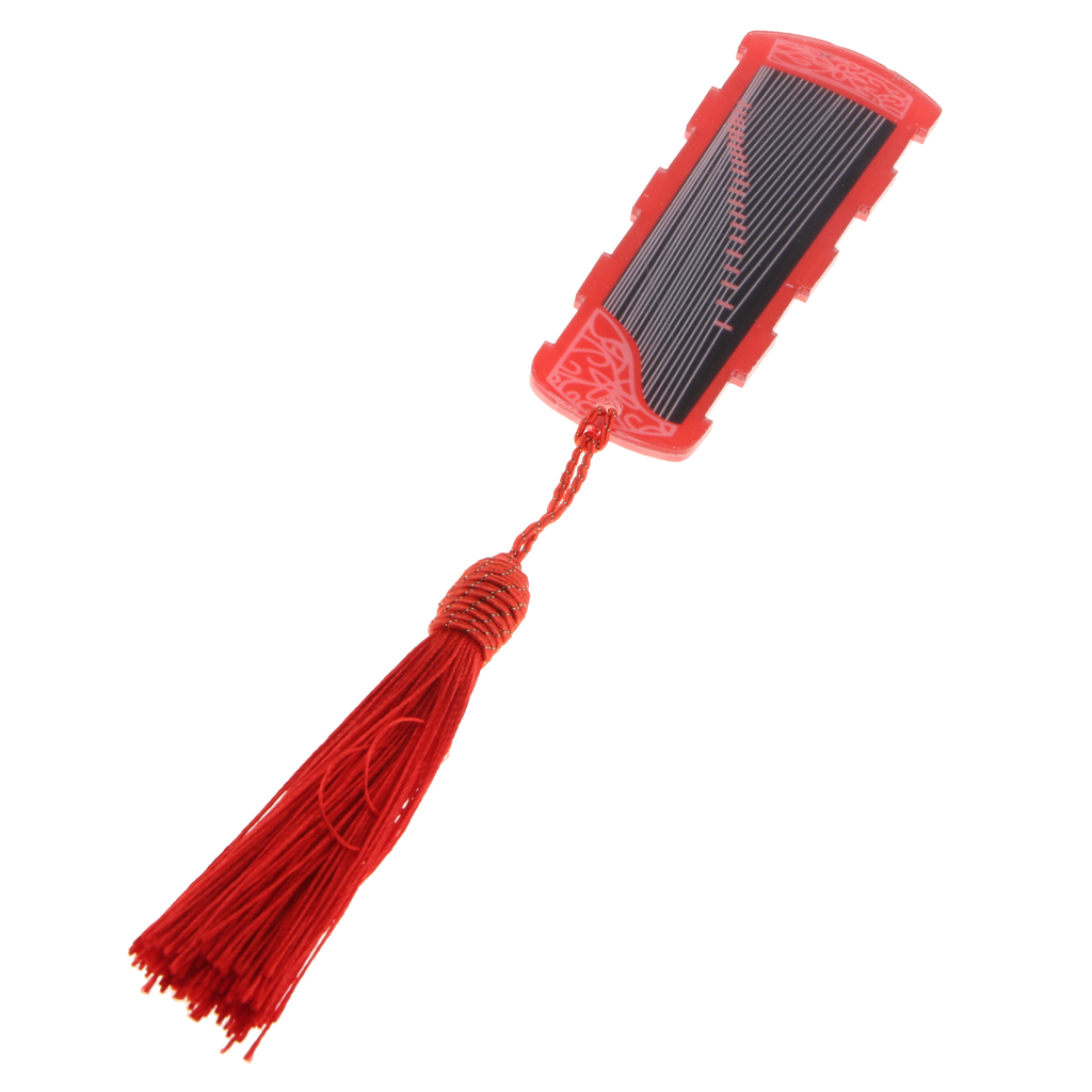 Chinese Citer Guzheng Nail Pick Plakband Card Storage Tool 110X40X5 Mm: Red 