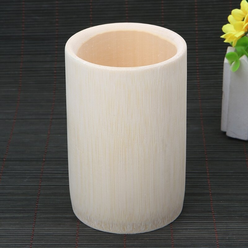 Taza de bambú sólida Natural hecha a mano, tradicional, para agua del té, Sake, café, zumo, bebidas, taza de madera, 7,3*12cm