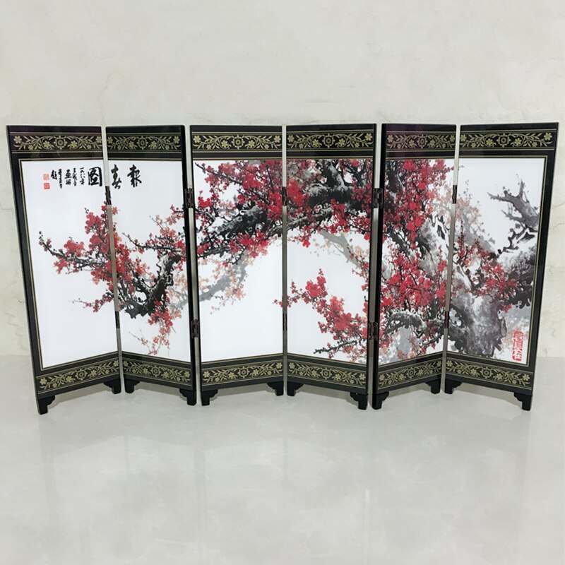 6 panel fjær bambus skjerm romdeler tre sammenleggbar skillevegg biombo separador de ambientes separador de ambientes