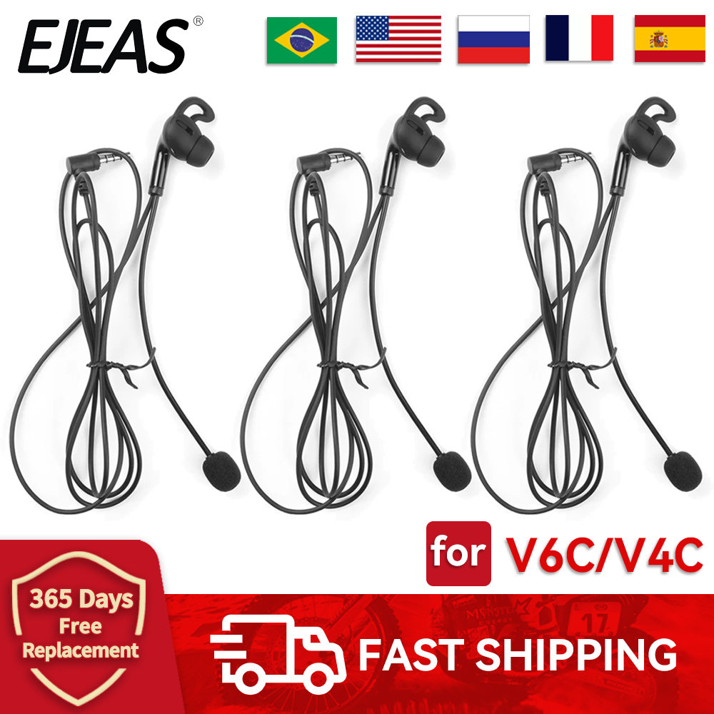 3/1 Uds EJEAS V6C/V4C árbitro auriculares internos para FBIM juez oído intercomunicador auriculares Full Duplex fútbol árbitro auriculares