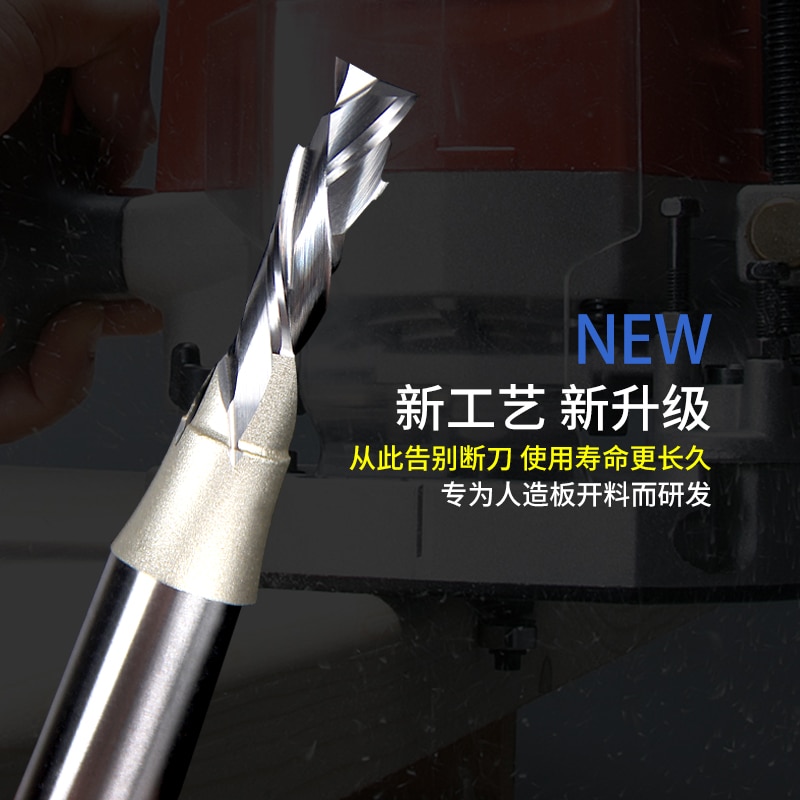 Outil de travail du bois en acier au tungstène deux cannelures