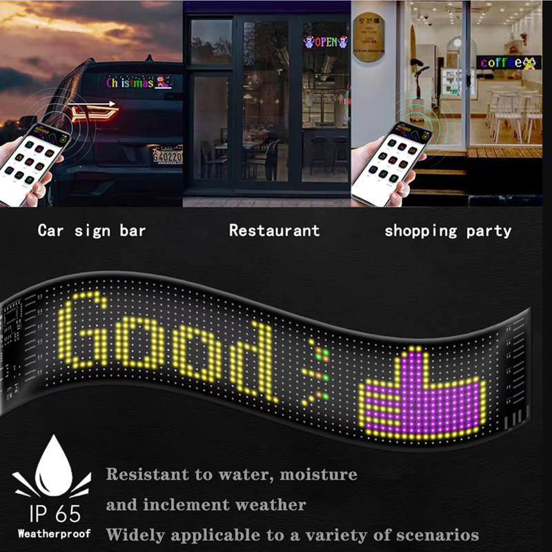 Dämon Augen Auto LED Logo APP LED Matrix Pixel Tafel Nachtlicht DIY Programmierbare flexibel LED Anzeige für Auto Lkw Zubehör