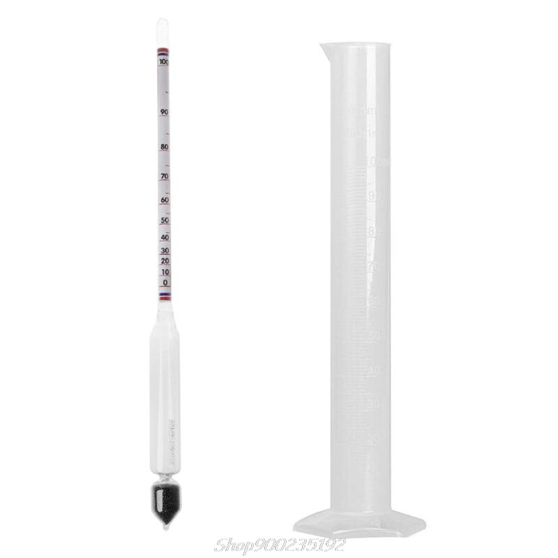 Hydrometer Tester Vintage Meten Fles Set Gereedschap Alcoholmeter Alcohol Meter Wijn Concentratie Meter 0-100 Hydrometer Alcoho