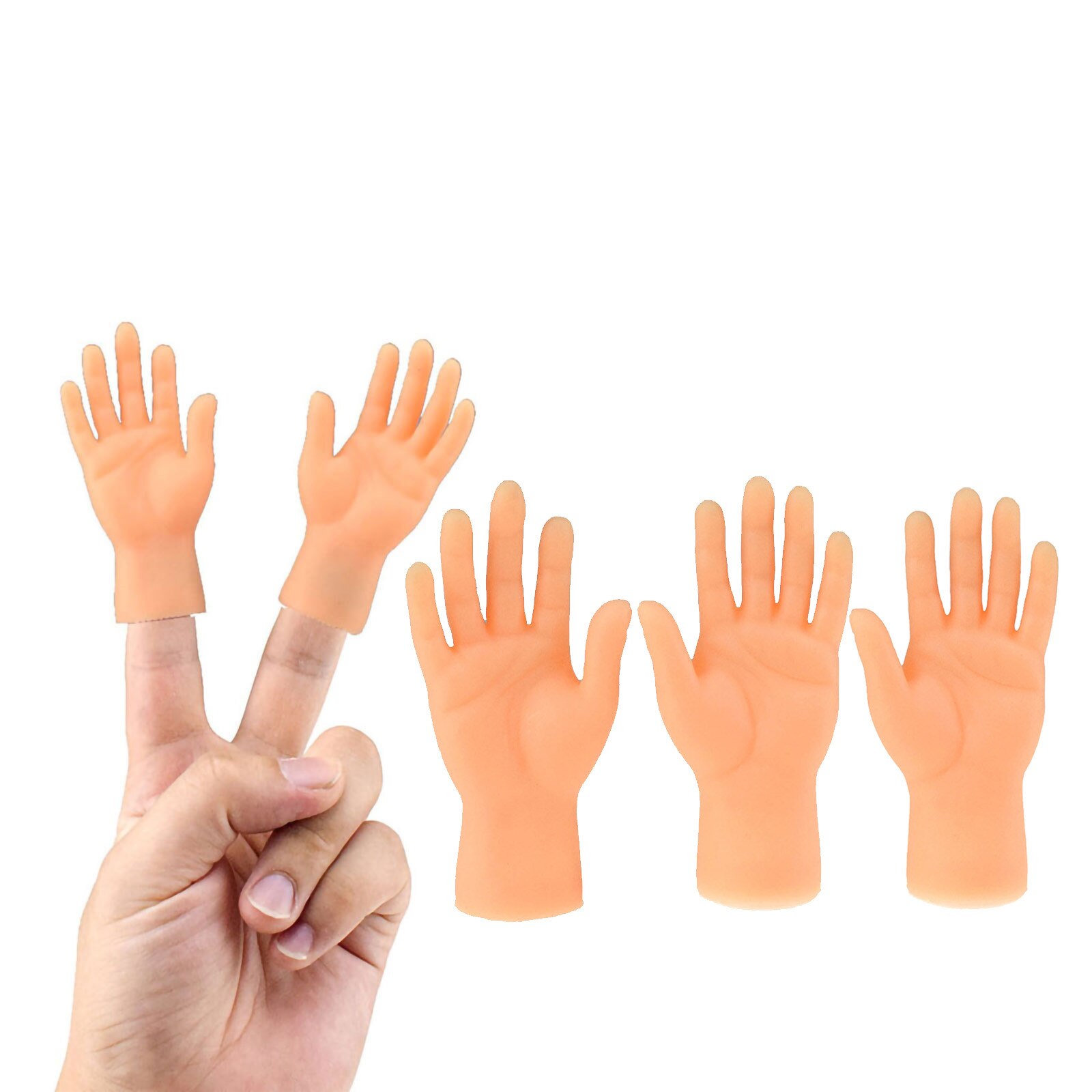 Juguetes de marionetas de dedo, divertidos Mini dedos izquierdo y derecho, para de juego: 3PC