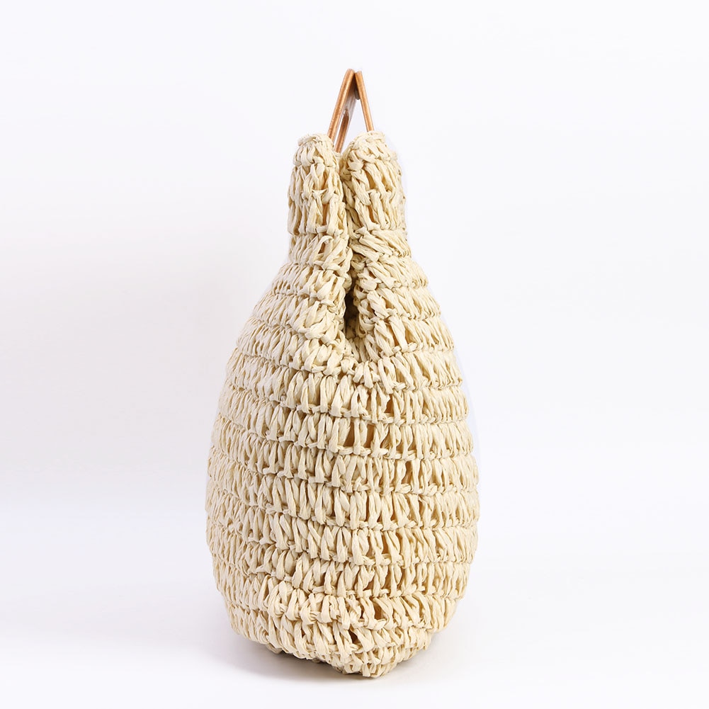 Sac à main Vintage tricoté en paille pour femme, idéal pour l'été, idéal pour la plage, idéal pour le voyage, fait à la main,