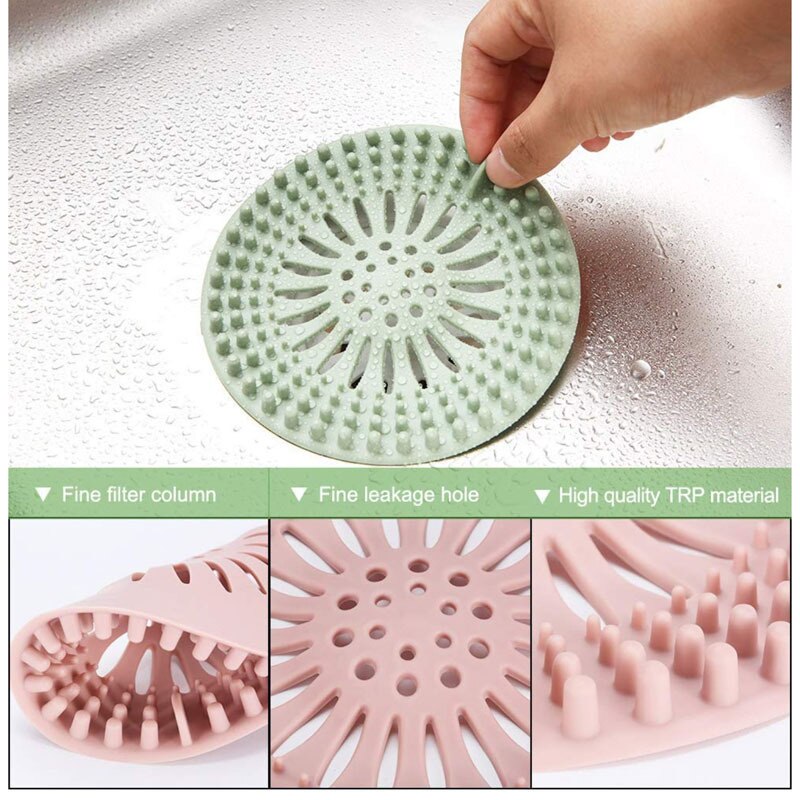 1 st anti-blockerande filter hårsil propp plast pvc silikon dusch badrum golvbrunn diskbänk avloppsskydd n