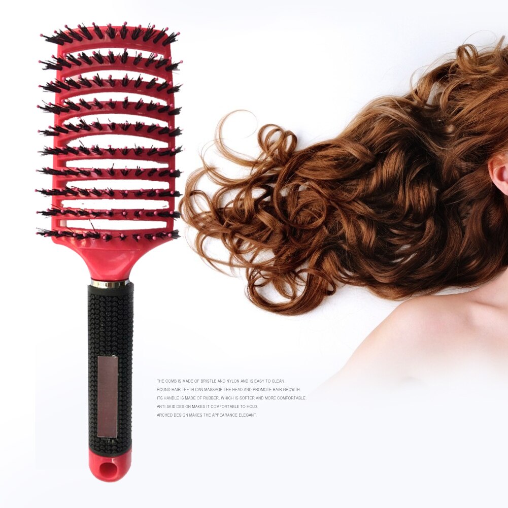 Women Hair Scalp Massage Comb Bristle & Nylon Hairbrush Wet Curly Detangle Hair Brush for Salon Hairdressing Styling Tools