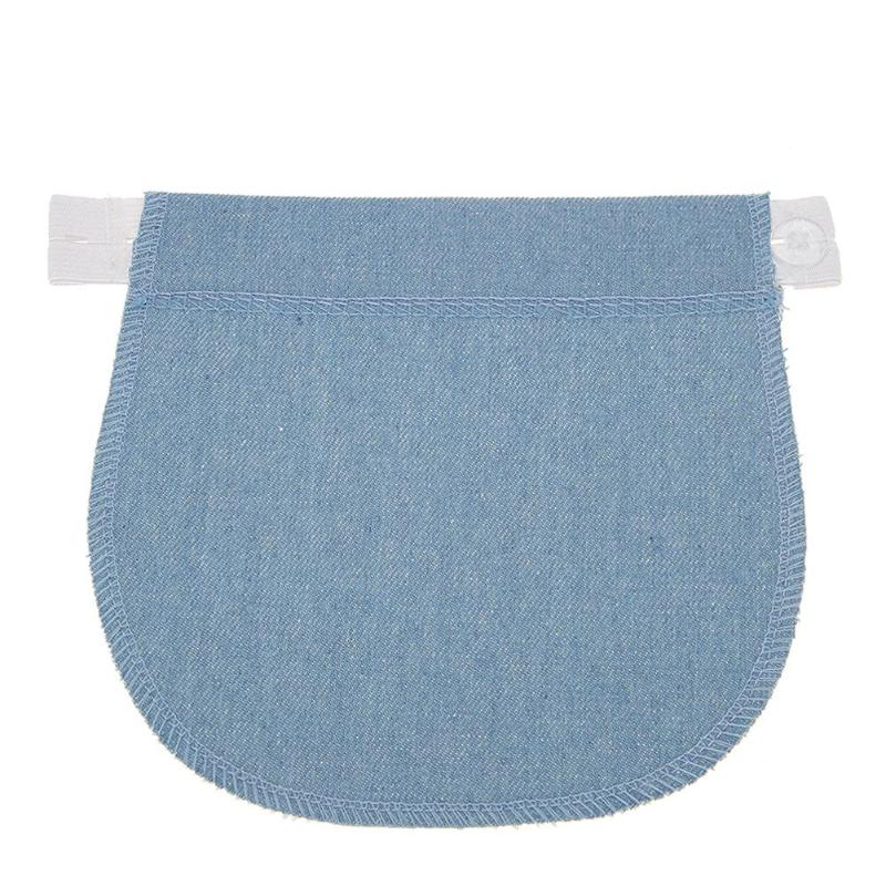 1 stk barsel graviditet linning bælte justerbar klud elastisk talje extender bukser til dropshipper brugt kunst håndværk syning: Lyseblå