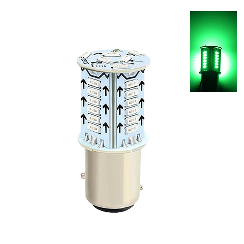 Luces de freno LED estroboscópicas, bombillas intermitentes, luz de freno intermitente, lámparas de estacionamiento de freno inverso para coches, camiones, motocicletas, sendero: Verde