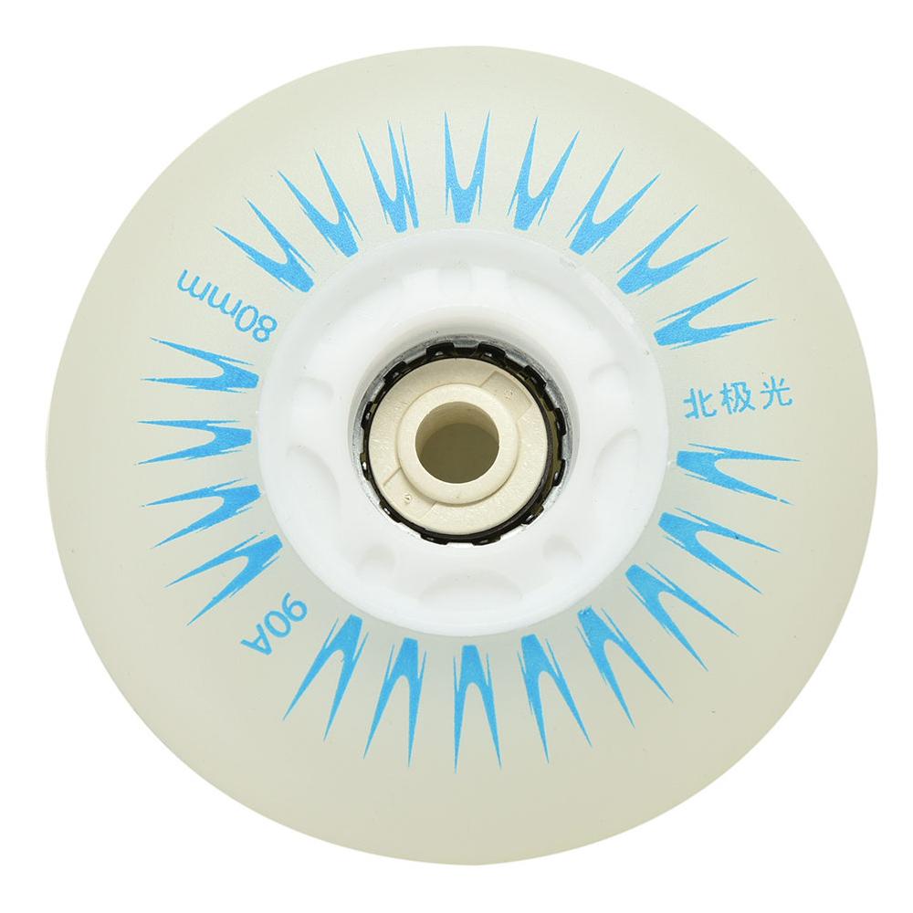 1 sztuk Wholewale 80mm 90A migające światło rolki Inline przesuwne Lampa błyskowa PU rolki kółka robić deskorolki bez łożysk 5 kolorów: Default Title