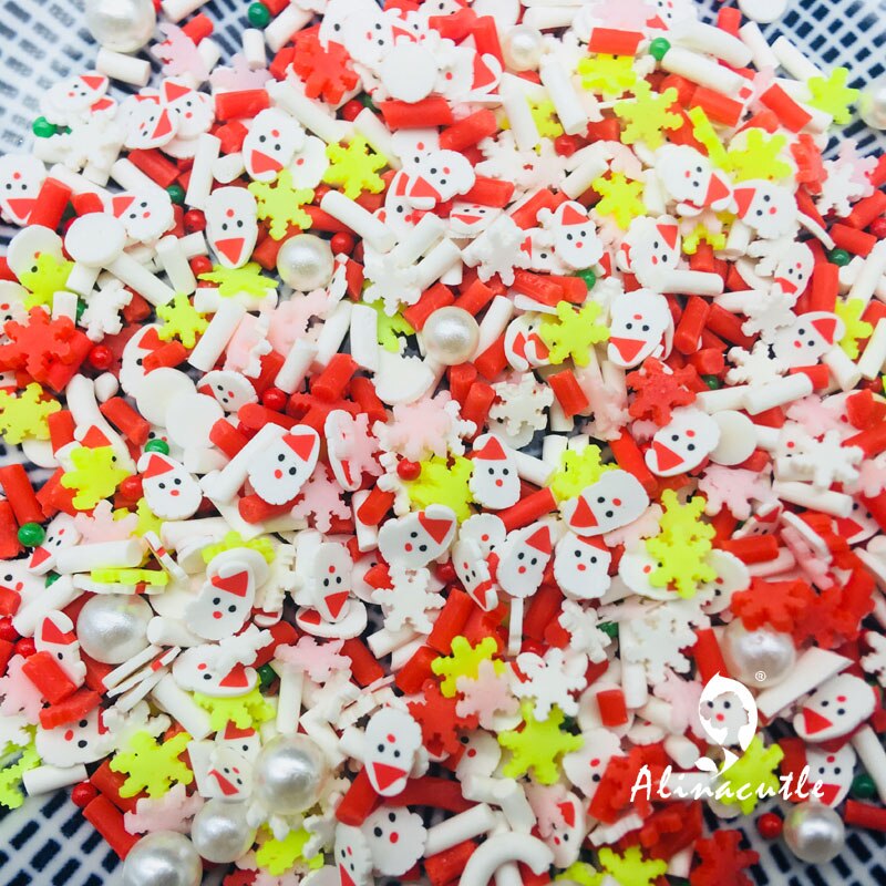 20G Kerst Halloween Plakjes Pailletten Levert Nagels Art Polymer Clear Clay Accessoires Diy Pailletten Plakboek Shakes: Santa