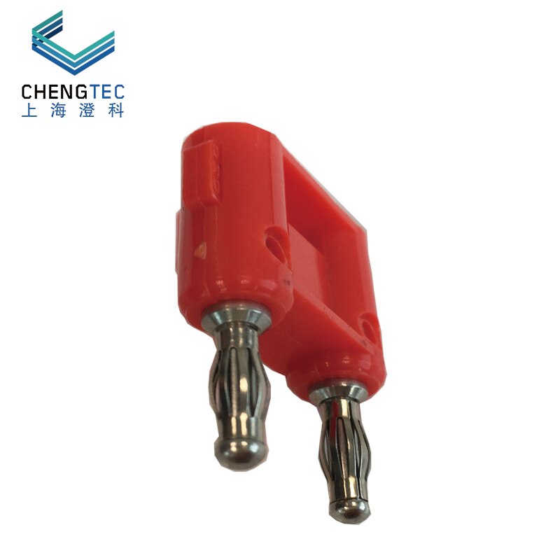 Double prise banane 4MM, double prise banane, prise court-circuit rouge