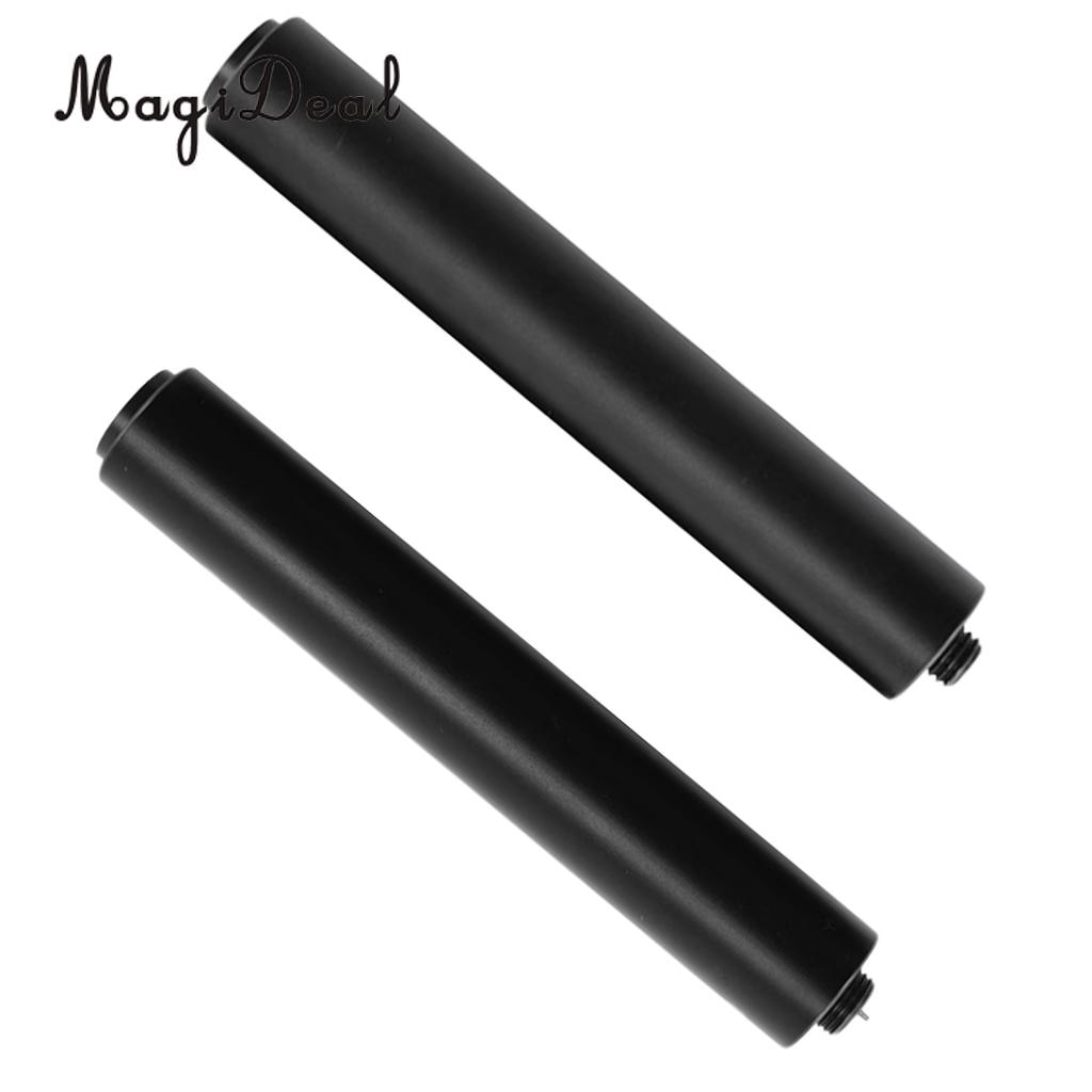 2 stks/set Aluminium Biljartkeu Uitbreiding Extender Adapter Voor Mezz en Amerikaanse Biljart Signalen Sticks Zwart