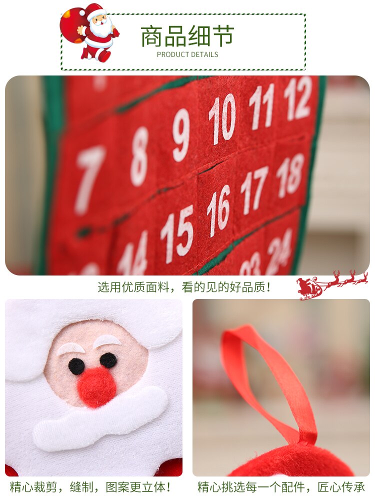 Luanqi julkalender jultomten julhängande dekorationer vägghängande dekor härlig billig kalender gott år