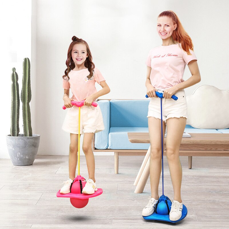 Bouncing Ball With Handle Jumping Hopper Ball Toy Large Elasticity And Strong Bearing Capacity For Adults Kids