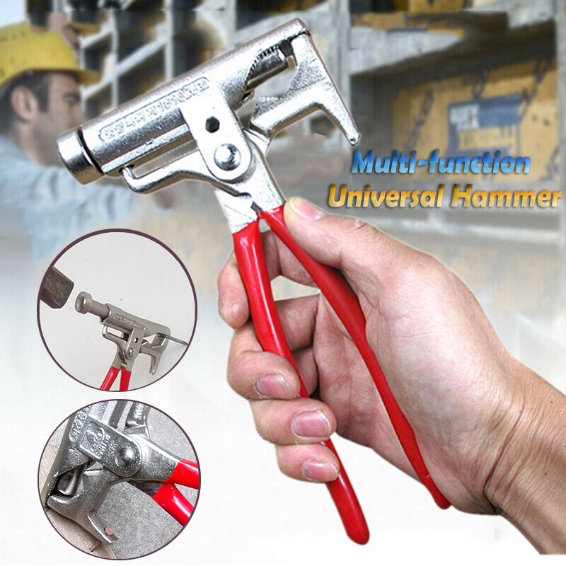 Multifunktionel hammer manuel arbejdsbesparende vanadiumlegering stål neglehammer tang skruenøgle hjem træbearbejdning håndværktøj