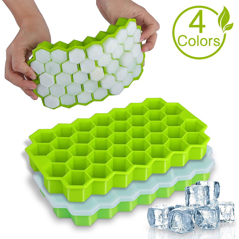 Cavity Ice Cube Tray Honeycomb Ice Cube Mold Food Grade Flexible Silicone Ice Molds for Whiskey Cocktail/