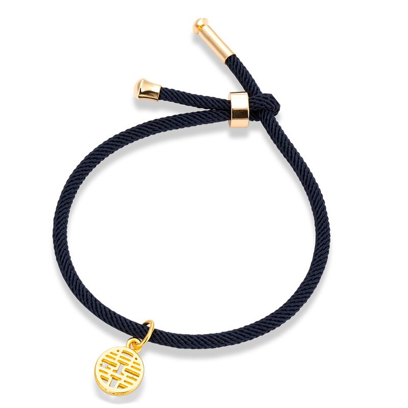 MKENDN-Pulseras de cuerda de Milano minimalistas para hombre y mujer, pulsera de hilo rojo ajustable hecha a mano, de joyería para boda: Black