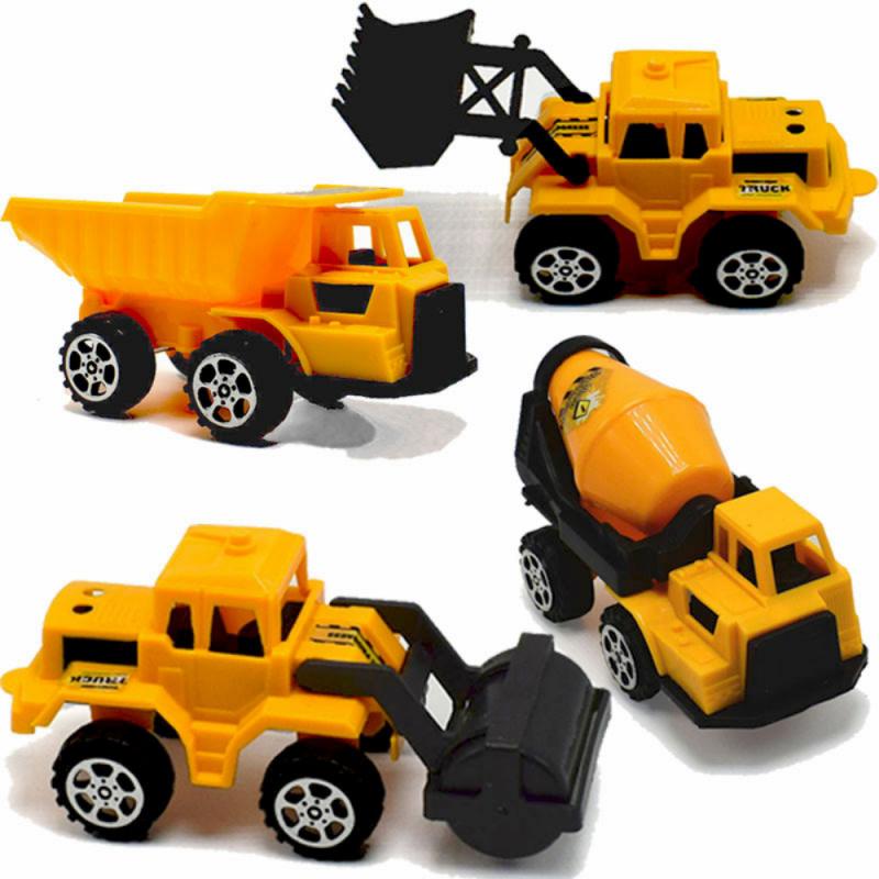 Kids Bulldozer Excavator Toys Inertia Sliding Engineering Vehicle Bulldozer Roller Cement Tank Car Mini Forklift Toy Trucks