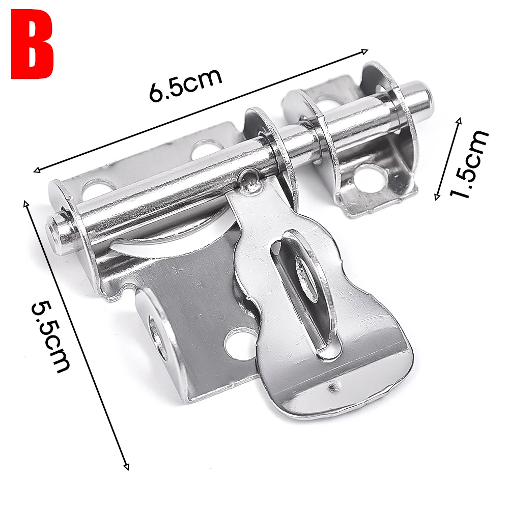 10/1pc Kleine Rvs Schuifslot Beveiliging Deur Bolt Home Hardware Gate Vergrendelingen Slaapkamer Badkamer Wc deur Bolt Sloten: 6.4 inch / zwart en wit