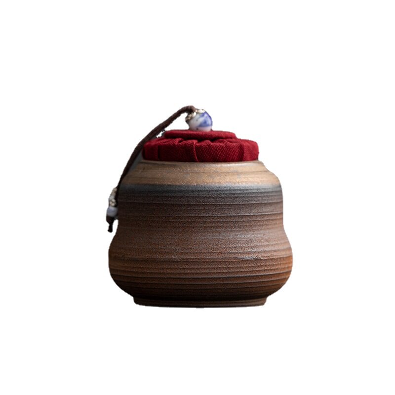 Grof Aardewerk Aandenken Urn Container Voor As Huisdier Gedenkteken Urnen Keramische Funeral Voor As Hond Kat: 10x9cm