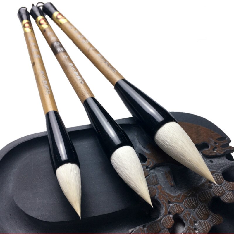 Zachte Wollen Haar Chinese Kalligrafie Borstels Pen Set Reguliere Script Kalligrafieborstel Pen Chinese Landschap Schilderen Brush Pen