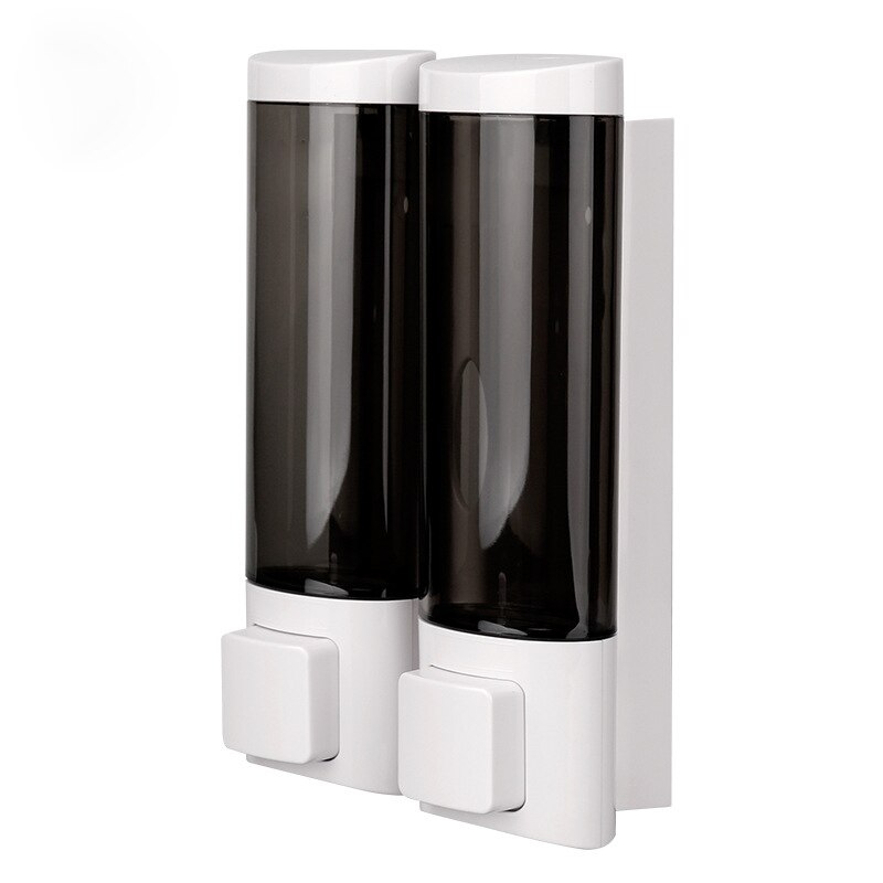 Veggmontert manuell såpedispenser sanitizer flaske sjampo flaske dårlig flytende boks baderomsutstyr maskinvare: Svart nikkel