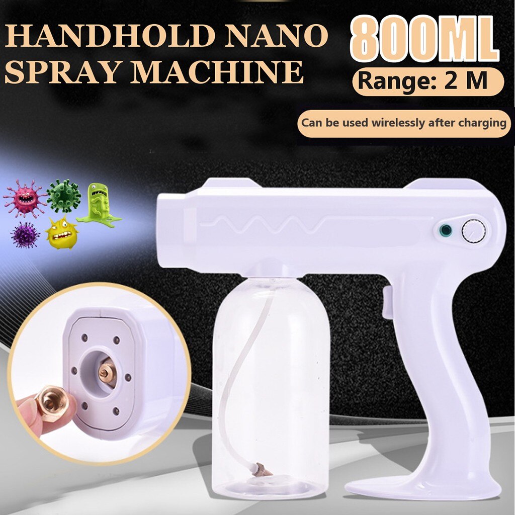 800ml Blue Light Nano Steam Atomizing Fogger Disinfection Sprayer With Battery Atomizing Fogger Machine Steam Spray Guns