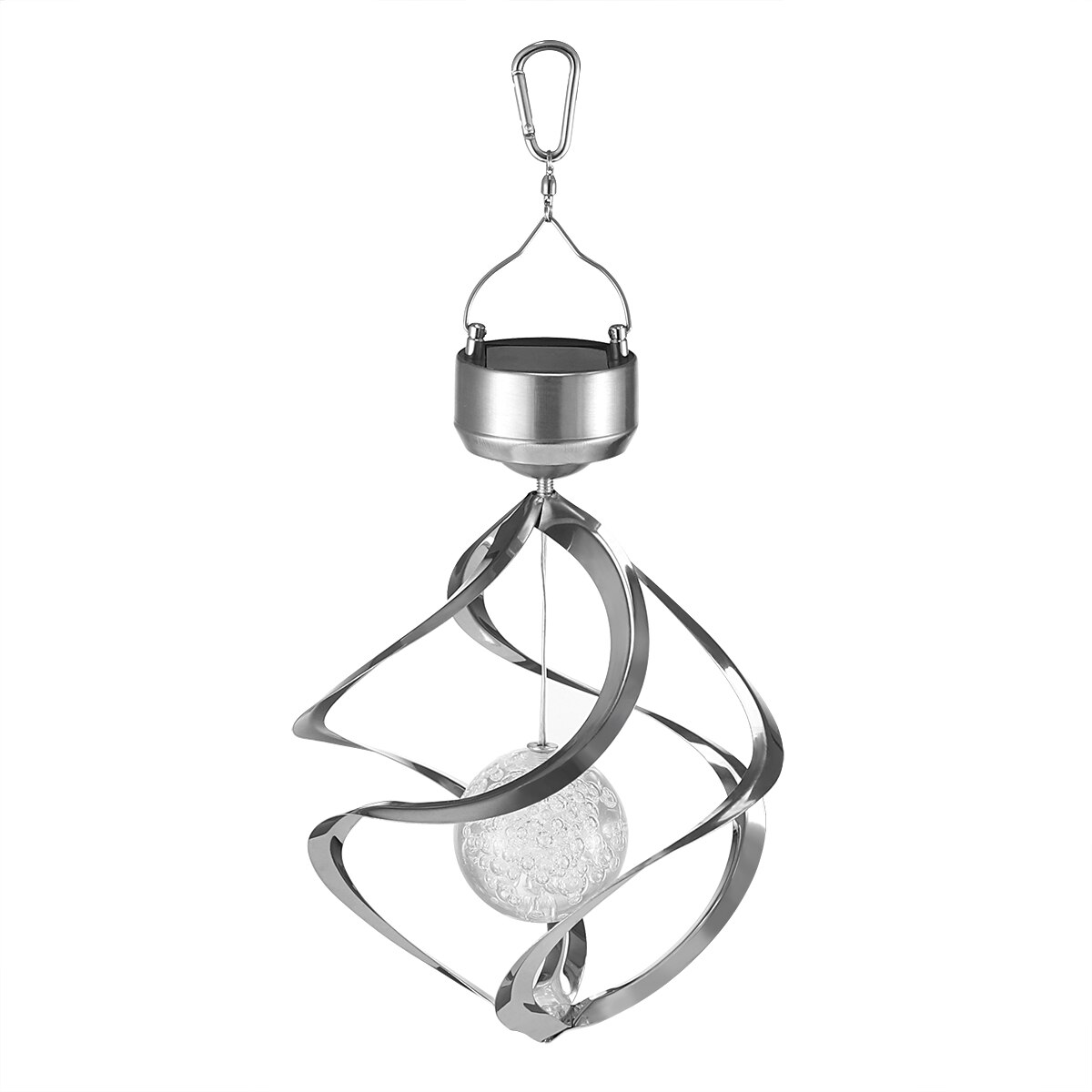 Spinner lumière de jardin extérieur 3D | Patio, couleur changeante, suspension de cour, lampe éolien à énergie solaire, carillon, décoration de pelouse, artisanat de maison Led
