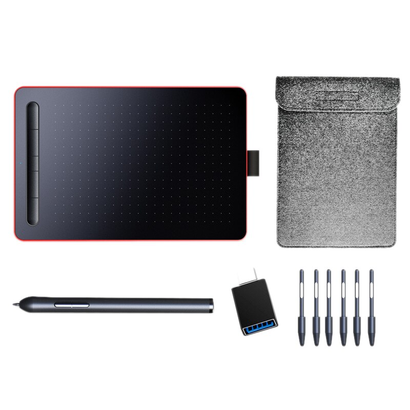 PPYY-Digital Graphic Tablet Writing Pad Drawing Pad Painting Pad for Android Phone Laptop IMac Windows Computer: Red