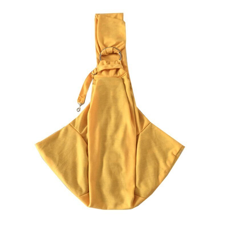 Benepaw Adjustable Two-side Useable Small Dog Sling Backpack Breathable Puppy Dog Travel Bag Pet Sling Carrier Security Lock: Yellow