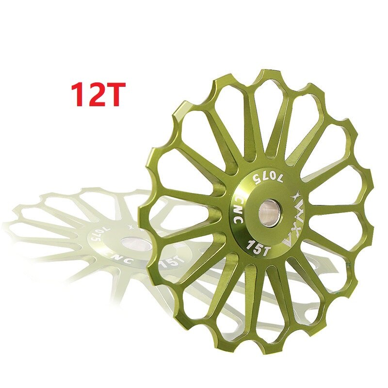 MTB Rennrad Keramik Pulley Schaltwerk Keramik Lager 8-17T Hinten Pulley Jockey Rad Bike Lager jockey Rad: Green 12T