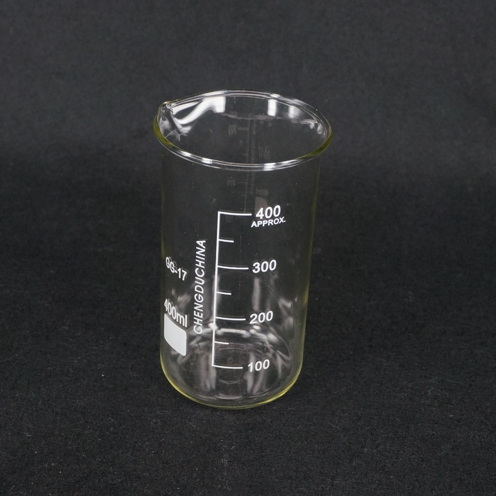 400ML Tall Form Beaker Chemistry Lab GG-17 Borosilicate Glass Thickened