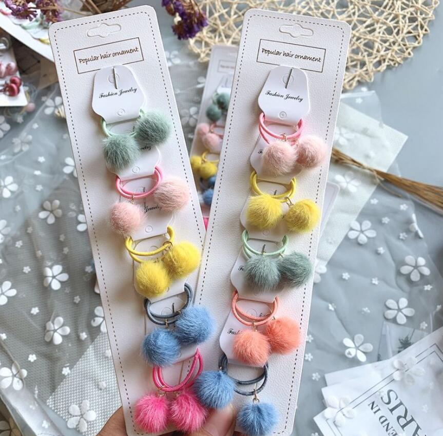 20 stuks/set kinderen pluche haarelastiekjes touw ballen geruite knoop peuters elastische haarband hoofdband baby staart haar meisjes accessoires: Een -20 stuks