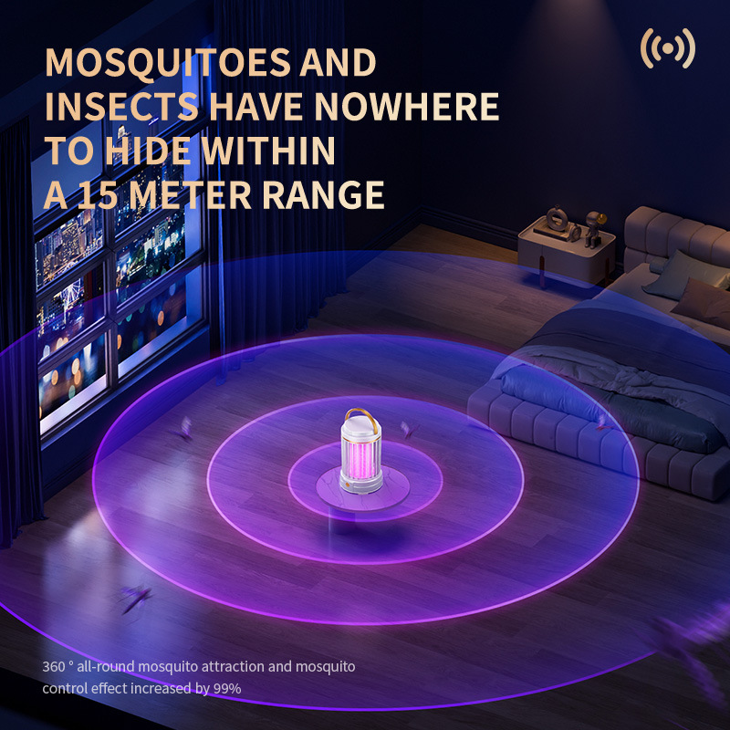 Xiaomi – lumière anti-moustiques, grande capacité, piège à moustiques à ondes lumineuses, silencieux, puissant, choc électrique, 2000mAh