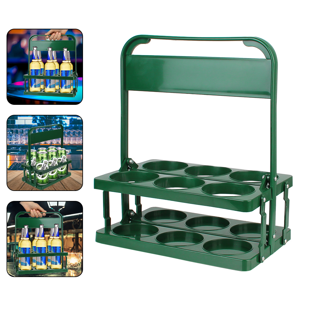 Beker Organisator Bier Fles Drager Drink Caddy Houder Bar Drank Display Mand 6 Pack Wijn Rack Duurzaam Opvouwbaar Herbruikbaar