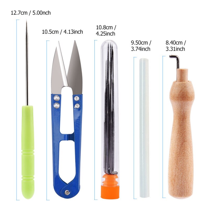 50/36 Color Wool Felt Kit Handle Wool Felting Tools Handmade Felt Needle Set DIY Felting Fabric Materials Handcraft