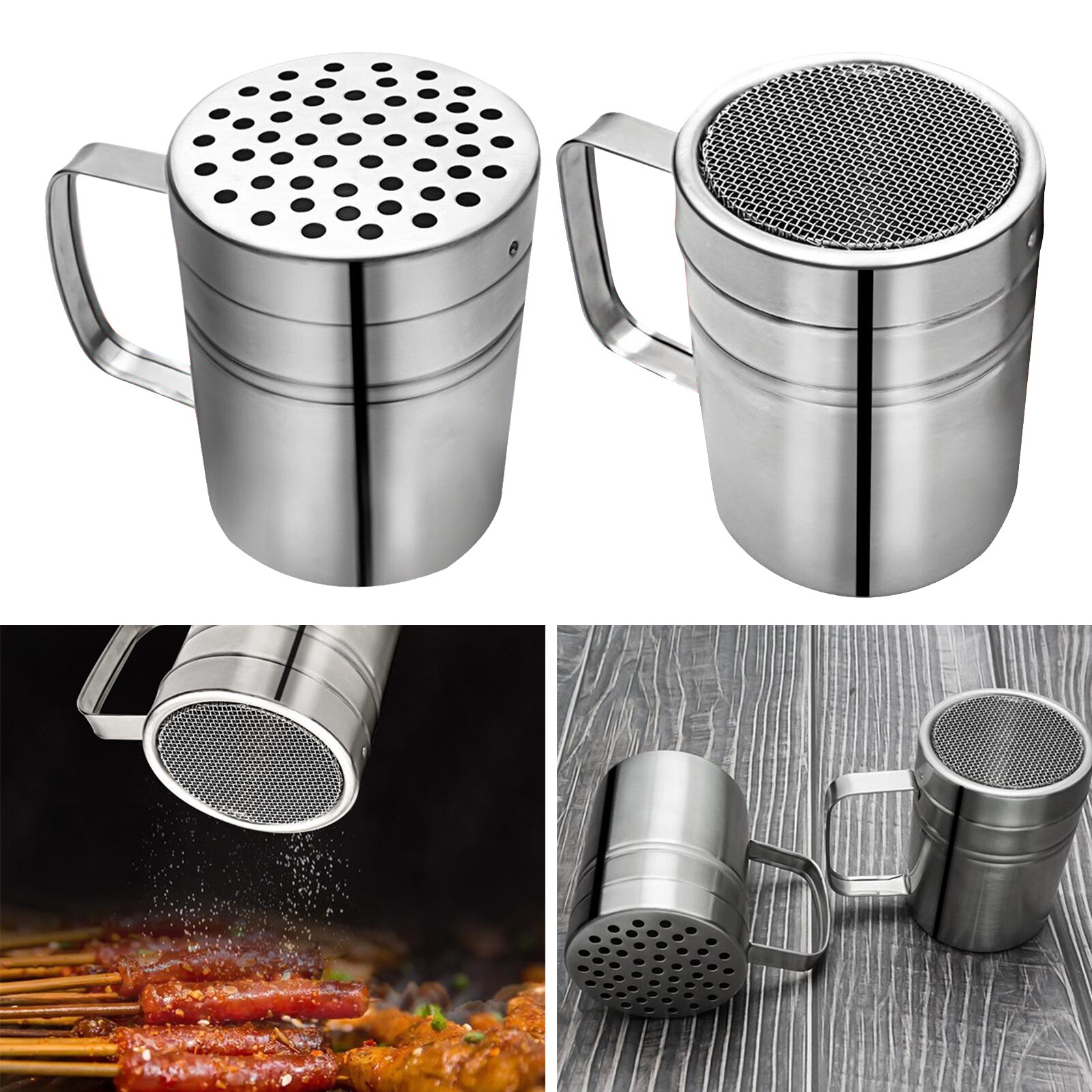 Spice Tins Storage Spice Containers for Pepper Salt Sugar Indoor Outdoor BBQ Cooking Supplies