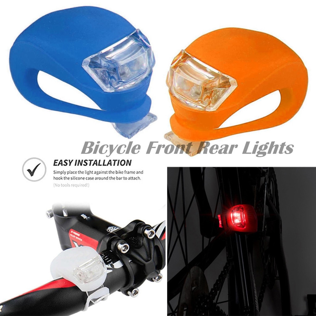 Led Fiets Achterlichten Siliconen Mountainbike Fiets Voor Achterlichten Set Push Cyclus Clip Licht