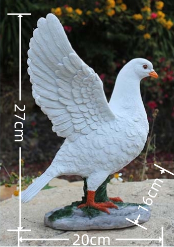 Witte Duif Decoratie Huis Decoraties Voor De Kamer Tuin Decoratieve Beelden Hars Sculpturen En Beeldjes Duif Ornamenten: Dark Gray