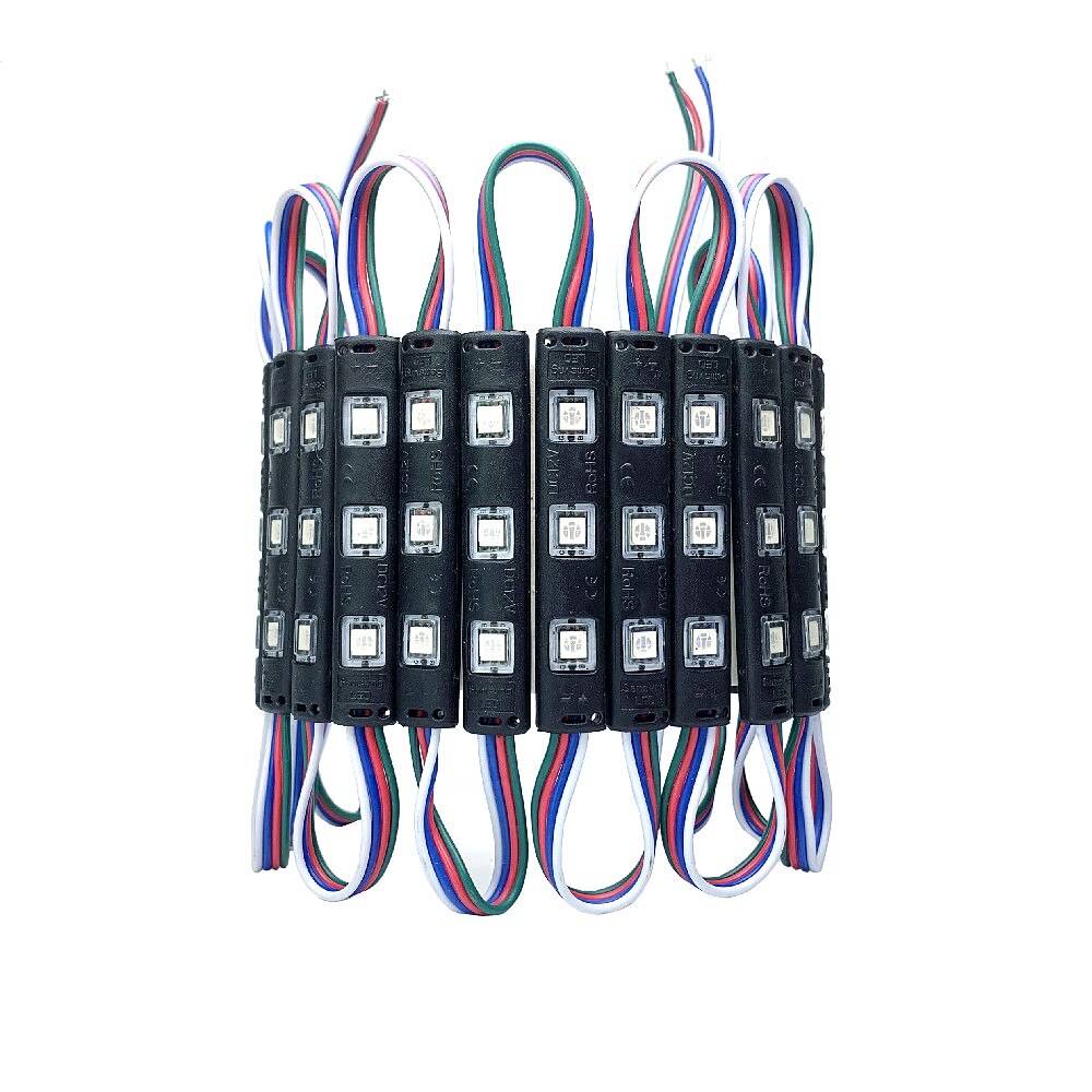 12V 5050 RGB Black LED Module Super Bright Colors Changable Outdoor Waterproof Advertising Light Sign Backlight 20Pcs/Lot
