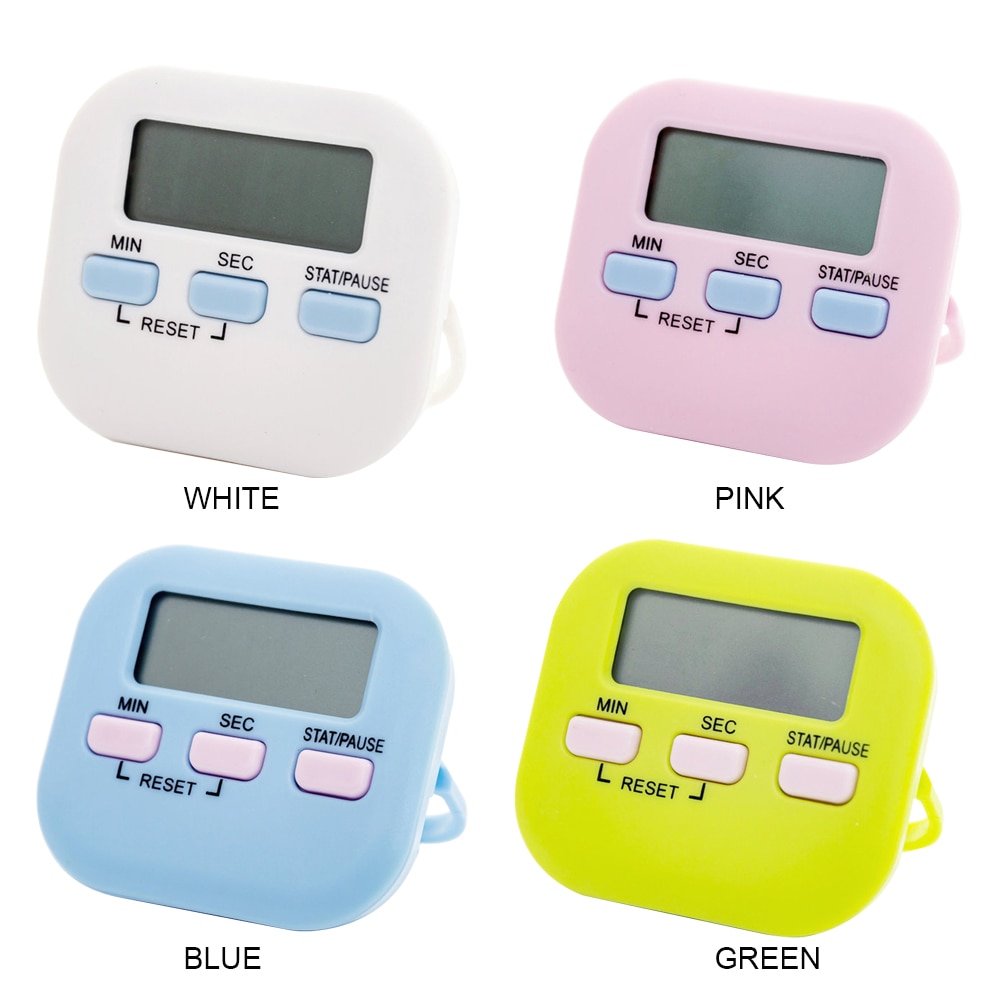 LED Digital Kitchen Timer For Cooking Shower Study Stopwatch Alarm Clock Magnetic Electronic Cooking Countdown Time Timer 1PC