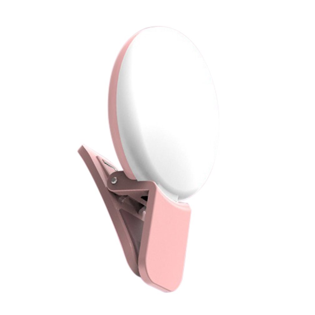 USB Charging 10 LED Flash Round Self-Timer Artifact Photography Fill Light Mini Charging LED External Beauty: pink