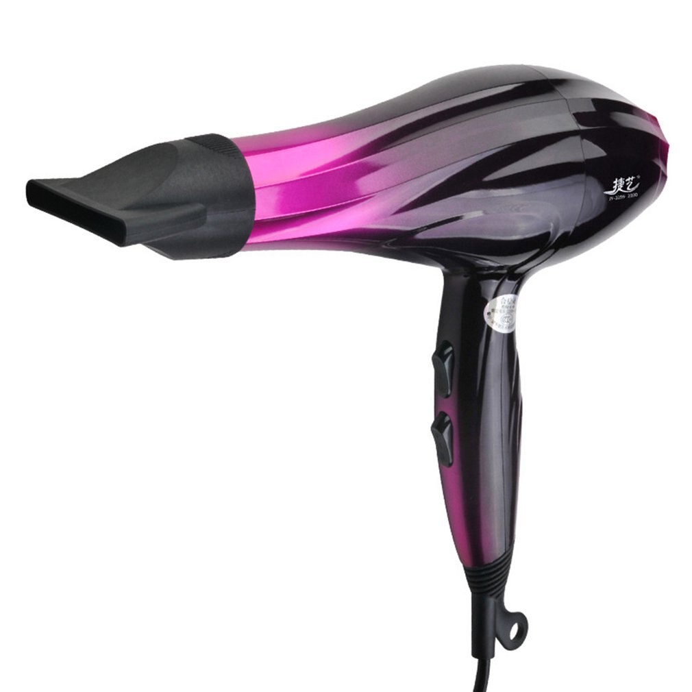 Electric Hair Dryer High Powerful Mute Hair Dryer Fast Styling Blow Dryer And Cold Adjustment Air Dryer Nozzle: Purple