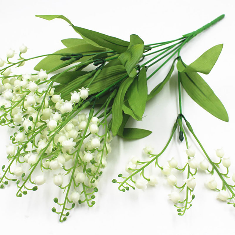 Liljekonvalj plast campanula konstgjord blomma utomhus inomhus klockblomma trädgård blomma brud håller bröllop dekoration