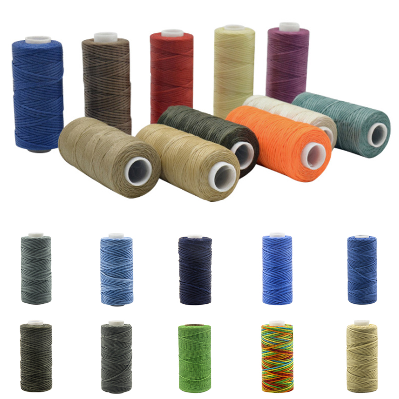 50M Leather Sewing Waxed Thread Hand Stitching Waxed Line Shoe Repair Needlework Multicolor Yarn Handicraft Tool