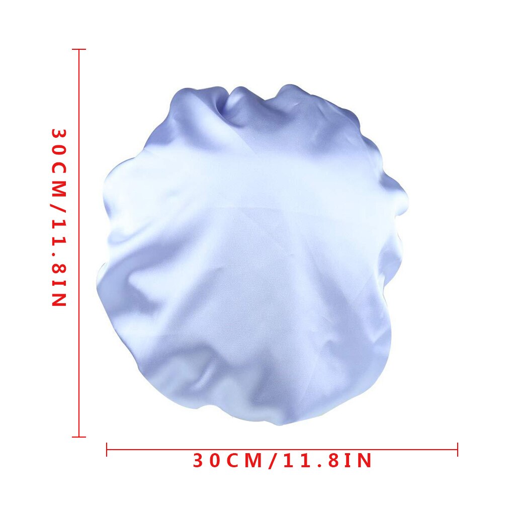 Mulberry Silk Nightcap Sleeping Cap Pure Silk Hair Wrap Adjustable Elastic Band Sleeping Beanie: Sky blue